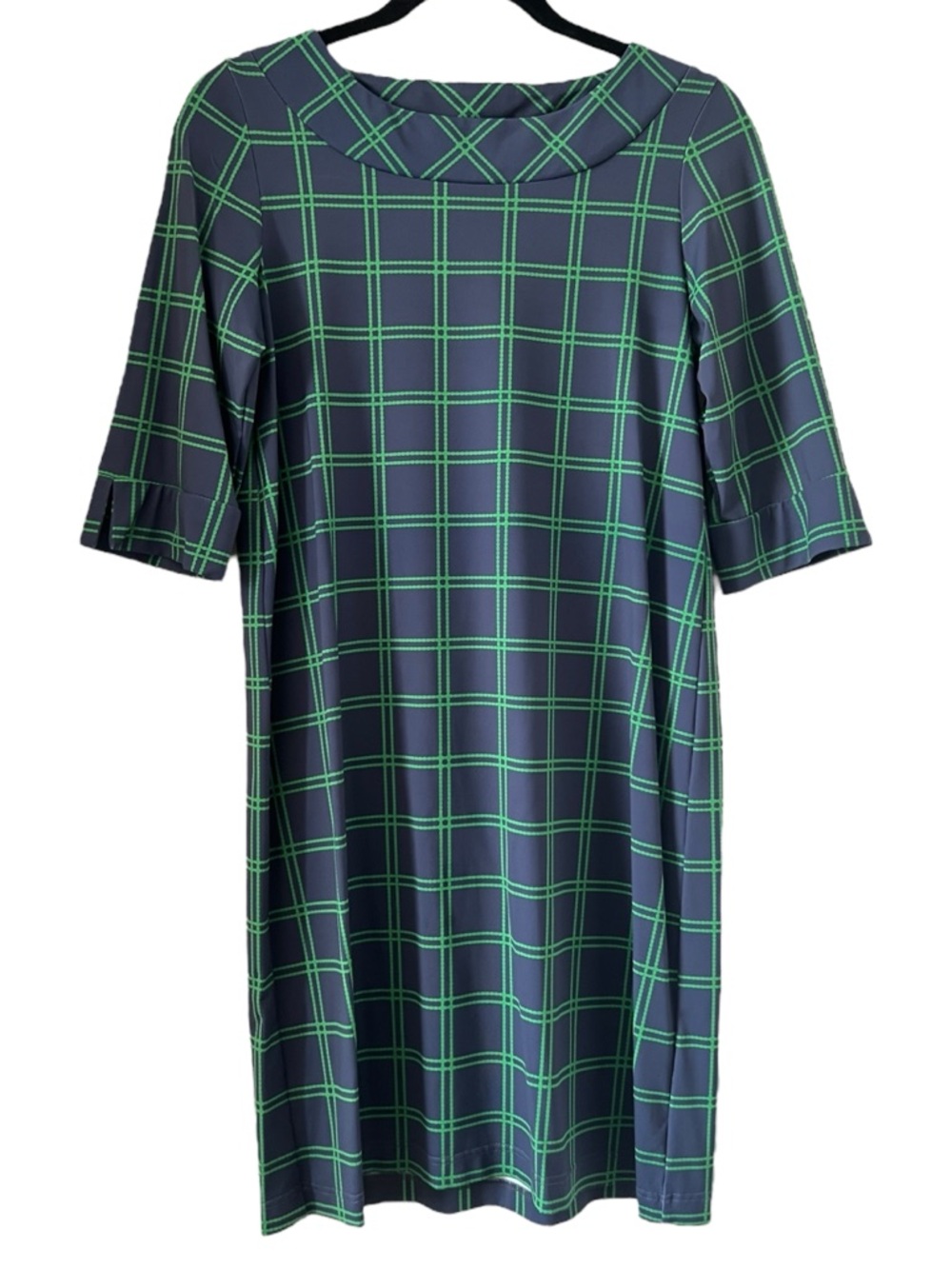 Sailor-Sailor Shift Plaid Preppy Nautical Dress Size Small